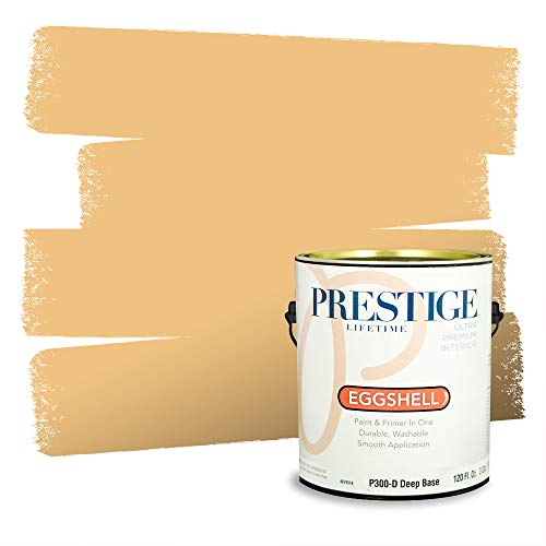 PRESTIGE Paints Interior Paint and Primer In One, 1-Gallon, Eggshell, Comparable Match of Valspar* Golden Chime*
