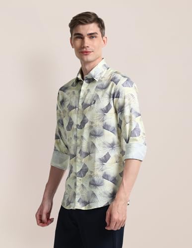 Image of U.S. Polo ASSN. Printed Regular Fit Shirt for Men - 100% Cotton, Breathable & Comfortable, Full Sleeves Casual Shirt for Men