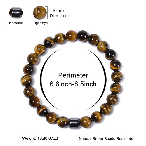 Bracelet en pierre avec couronne extensible 19cm, fini les fermoirs difficiles - 2