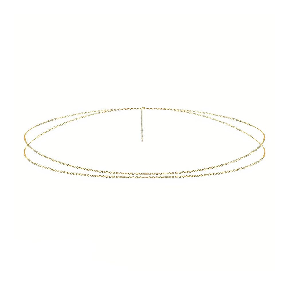 Boho Summer Waist Chain - Double Layered Body Chain for Women - Beach Jewelry