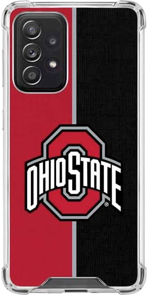 Skinit Clear Phone Case Compatible with Galaxy A52 5G - Officially Licensed Ohio State University OSU Buckeyes Split Design