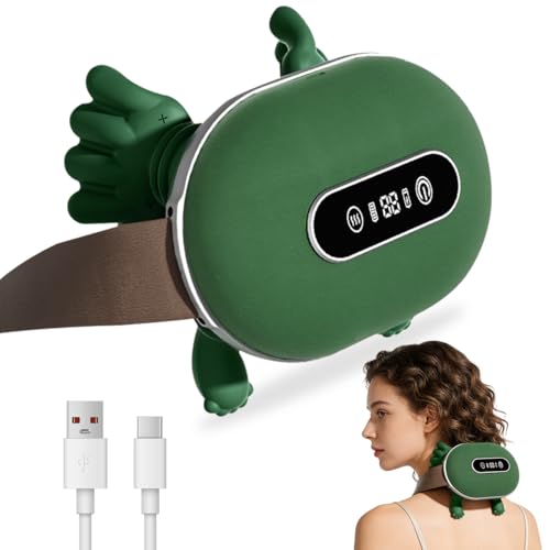 Massagegerät 4D Bionische Hand Nackenmassagegerät Elektrische Massagegerät Nacken mit 3 Modi und 2 Heizstufen Shiatsu Massagegerät für Lindert Muskelverspannungen Geschenke für Frauen Männer