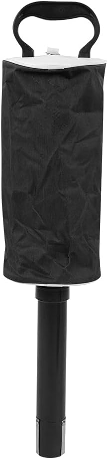 Golf Ball Retriever, Golf Ball Shag Bag, Golf Ball Collector, Golf Ball Pick Up with Detachable Aluminum Tube Tee Holder, Pocket Shagger Storage for Golf (Holds 70 Balls) (Black)
