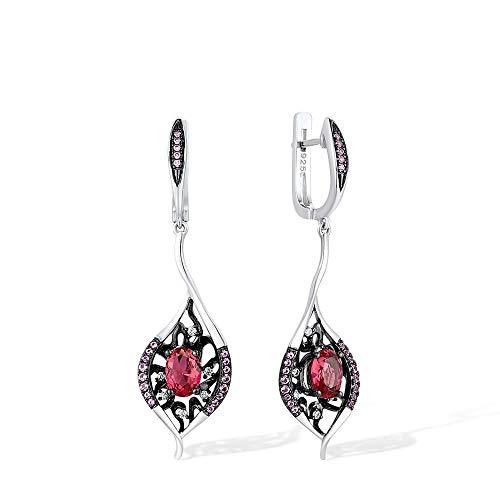 Boucles d'oreilles pierres roses scintillantes à porter pour illuminer vos soirées