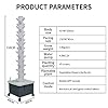 TIRUSS Vertical Hydroponic Grow Tower Aeroponic Tower for Herbs, Fruits and Vegetables 15 Layer 45 Plants Sites with Movable Water Tank Hydrating Pump, Timer, Adapter (45 pots) #4