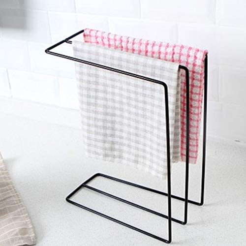 Rack de serviette de salle de bain sans perçage avec crochet - 2