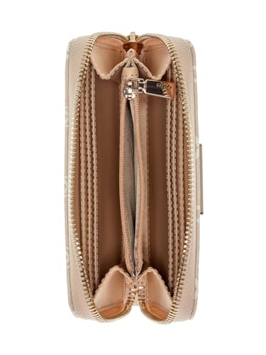 GUESS Laurel II SLG Medium Zip Around Wallet Latte Logo3