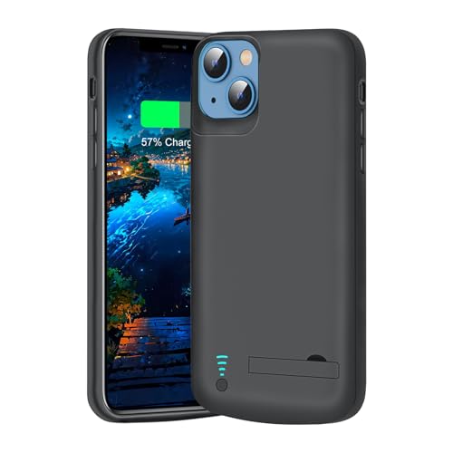 BAHOND Battery Case for iPhone 12 mini/iPhone 13 mini 4000mAh Rechargeable Extended Battery Charging Charger Case Add 100% Extra Juice (5.4 Inches) Black