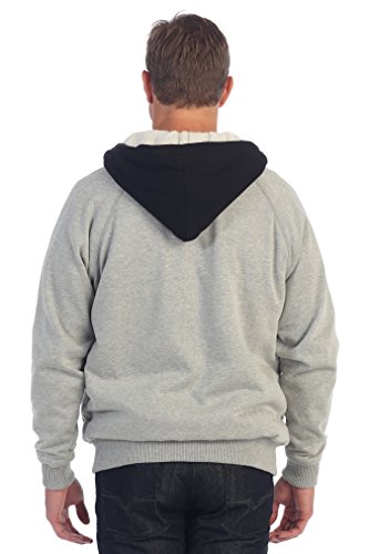 Image of Gioberti Men's Soft Heavyweight Sherpa Lined Fleece Hoodie Jacket