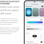 Harman Kardon Aura Studio 5 - Haut-parleur Bluetooth® à dôme transparent et éclairage à effet diamant - noir