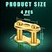 Pack of 4 Connectors for Motorcycle Pocket Bike Chain Pocket Bike Cross Gold Master Link Replacement for 50cc 70cc 90cc 110cc 125cc ATV Quad 4 Wheeler Pocket Bike Made in China, 25H