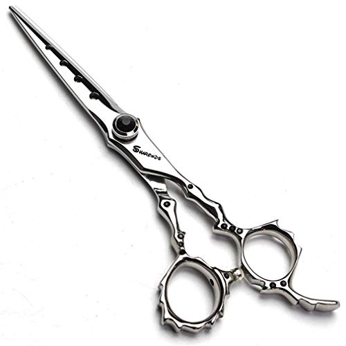 HIJIN Pelo Peluquero Tijeras Set, 6,0 Pulgadas Personalidad 440C El Peluquero Profesional De Tijeras Peluquería, Cabello Salon De Corte Adelgazamiento Tijeras Tijeras, para Hombres Y Mujeres