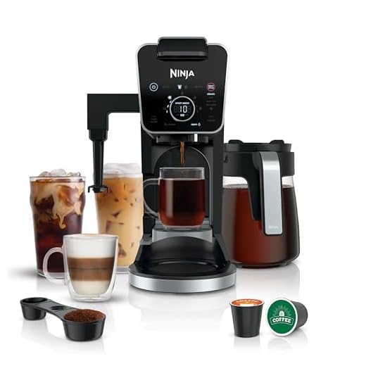 Ninja CFP301 DualBrew Pro System 12-Cup Coffee Maker, Single-Serve for Grounds & K-Cup Pod Compatible, 4 Brew Styles, Frother, 60-oz. Water Reservoir with Separate Hot Water Dispenser & Carafe, Black