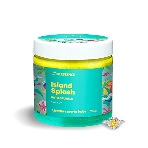 Royal Essence Island Splash Bath Crumble with Jewellery Inside (Surprise 925 Sterling Silver Jewellery Valued at $50 to $3,000) Earrings