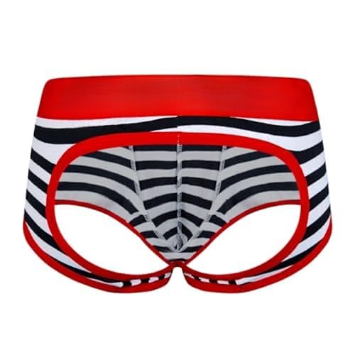 Mens Cotton Boxer Briefs Open Back Boxer Briefs for Men Sexy Backless Men's Underwear3