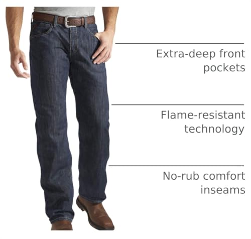Image of ARIAT Work FR M3 Basic Stackable Straight Leg Jeans in Flint