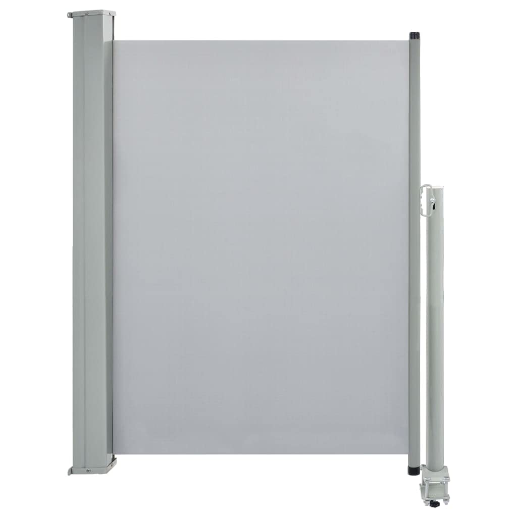 Willood Ausziehbare Seitenmarkise, Sichtschutz Windschutz Markise, Balkon Sichtschutz Seitlich, 100x300 cm Grau
