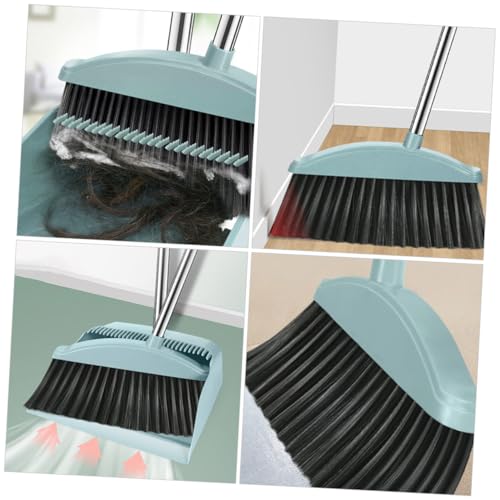 MUCKLILY 1Satz Kehrschaufel mit Langem Griff Besen und Kehrschaufel für Effektive Zimmerreinigung Abnehmbar und Klappbar für Innen und Außenbereiche Sanftem – Bild 5