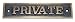 Adonai Hardware Rectangular Private Brass Door Sign - Antique Brass