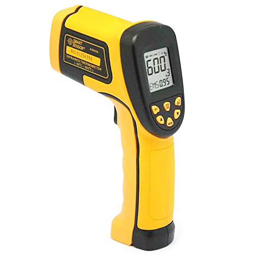 Easyricambi Termometro Professionale ad infrarossi con puntatore Laser Display LCD retroilluminabile Temperatura da -50 a 600 Gradi