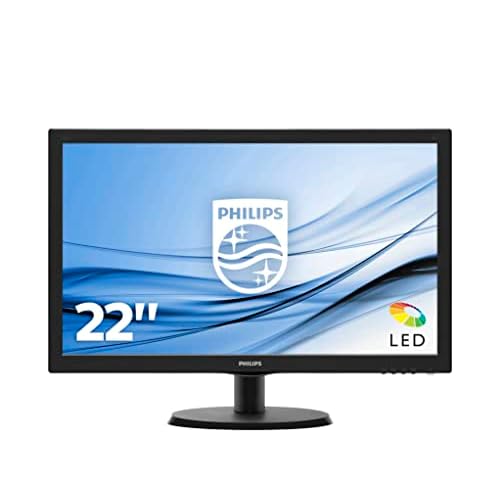 Philips 223V5LHSB2 - 22 Zoll FHD Monitor, FlickerFree (1920x1080, 60 Hz, VGA, HDMI) schwarz