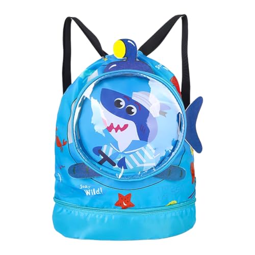 Mochila de natación impermeable para niños (paquete de 1), con cordón y diseño de...