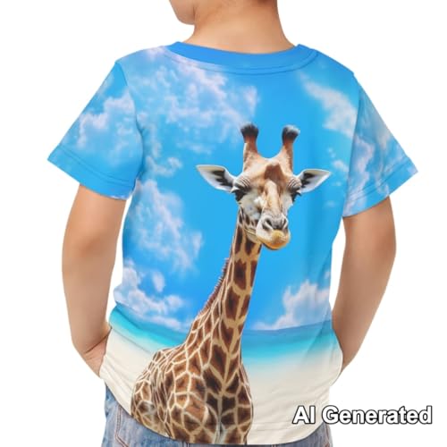 Image of Xhuibop Kids T Shirts for Boys Size 3-16 Girls Short Sleeve Sportswear Active Tops