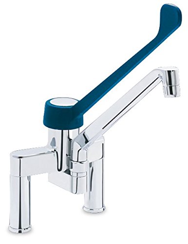 Grifo de sobremesa serie monoblock-elevado, monomando de codo dos aguas
