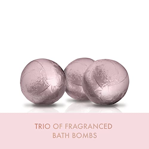 Baylis & Harding Jojoba, Vanilla & Almond Oil Luxury Bath Bomb Heart Trio Gift Set (Pack of 1) - Vegan Friendly - Image 4