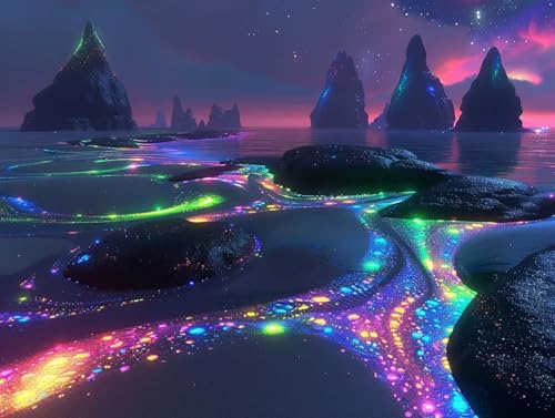 Diamond painting plages colorées : L'idée cadeau idéale en kit point de croix diamant 5D