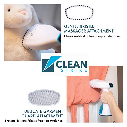 Handheld Disinfecting Steamer For Clothes, Portable Handheld Garment Steamer, Quick Heating With Removable Water Tank, Dual Steam Setting, Steamer For Garments, White/Teal #TOP3