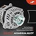 A-Premium Alternator Compatible with Nissan Titan 2017-2019, Titan XD 2016-2019, 5.6L, 12V 200A 7-Groove Pulley Clockwise, Replace# A003TX2191, A003TX2191ZX
