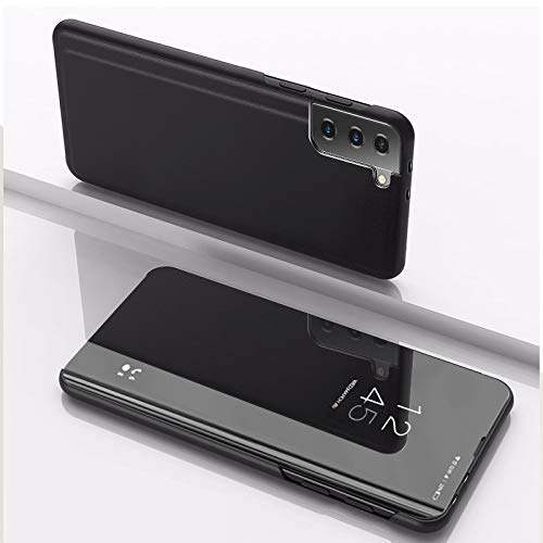 Navnika Mobile Flip Cover for Samsung Galaxy S21 5G Mirror Clear View Look, Magnetic Video Stand, Shockproof, Electroplate Mirror with 360 Protection Case Cover [Diamond Black] (B08YWRNS77) Amazon Price History, Amazon Price Tracker