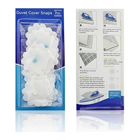 HX AURIZE 16 Pcs/Lightweight Duvet Clips,Comforter Clip,Alternative to Bulky Bed Sheet Fasteners,Keeps the Duvet Cover Holder in Place (white) Cover