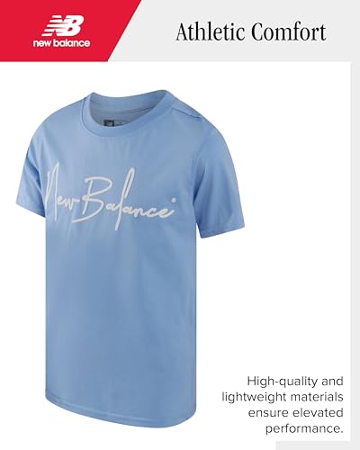 Image of New Balance Active Boys Short Sets - 2 Piece Short Sleeve Workout T Shirt and Fleece Kids Shorts Boys Athletic Sets (8-12)