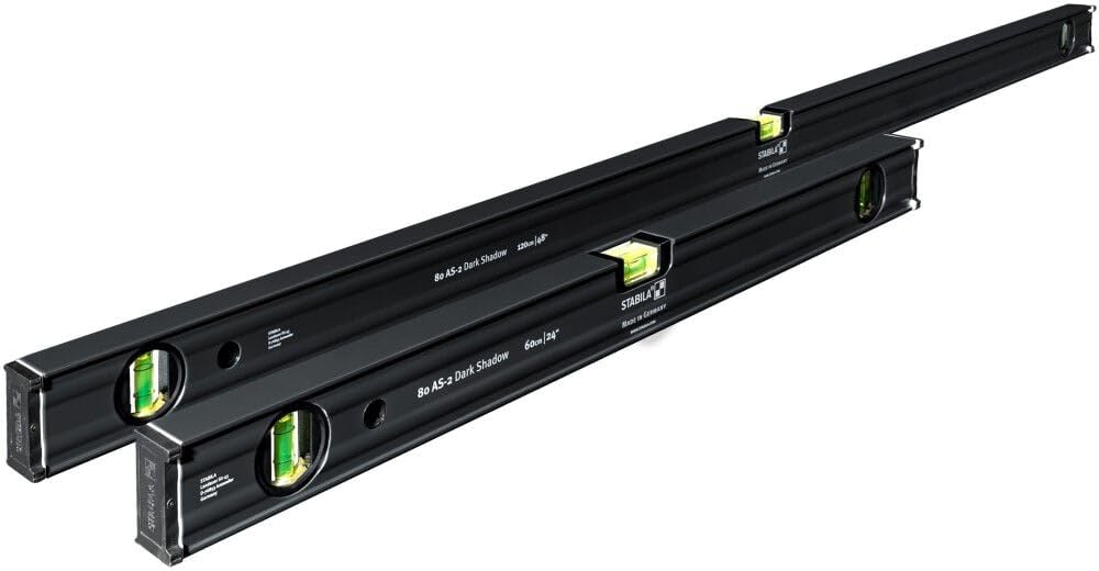 Stabila 29300 2-Piece Dark Shadow Type 80AS-2 24 in. / 48 in. Level Set