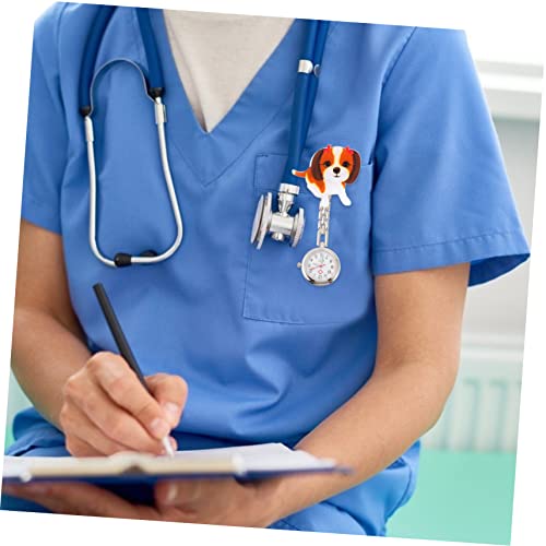 CALLARON 1 Set Zakhorloge Herenhorloges Sleutel Hanger Horloges Arts Horloges Artsen Gift S Horloges Voor Mannen Heren Horloges Fob Klok Horloge Broche Puppy Horloge Ketting Verpleegster - Afbeelding 3