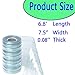 Plastic Vinyl Replacement Strip Curtain-Door - Clear Waterproof PVC for Warehouse Doors, Walk-in Freezers Cooler Curtain Strips for Basement Stable, Pet House.6.8’ Length x 7.5” Width x 0.08”Thick