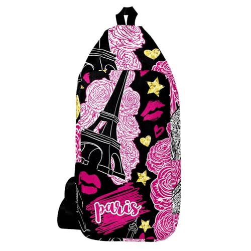 Sac à dos à bandoulière Paris Tour Eiffel multicolore, sac de voyage et randonnée mixte