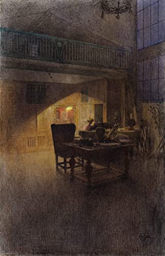 Impression Prints Toile Au piano de Carl Larsson Peinture Murale Salon