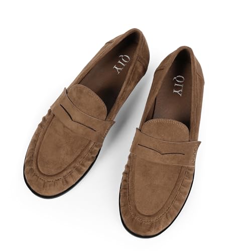 Image of QIY Penny Loafers for Women 2026 Comfortable Flats Shoes