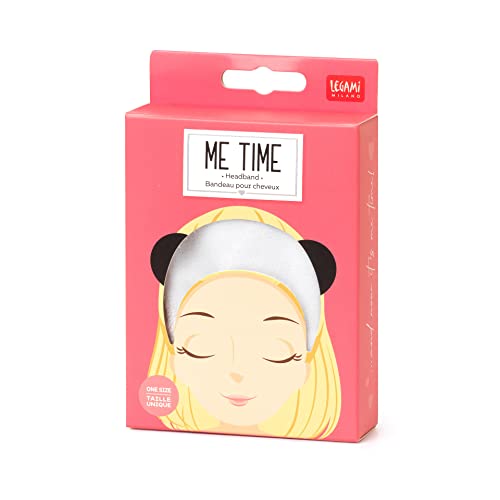 Legami - Hair Band, Me Time, 24.5x11 cm, Polyester, Panda Theme, Collect Hair for Make-up, Make Up Facial, Soft Headband - Image 4