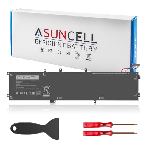 ASUNCELL 6GTPY 97WH Battery for Dell XPS 15 9550 9560 9570 7590 Precision 5510 5520 5530 5540 Vostro 7500 7590,Replacement 4GVGH GPM03 M2X4 5XJ28 05XJ28 5D91C 1P6KD P56F P56F001 P56F002 11.4V