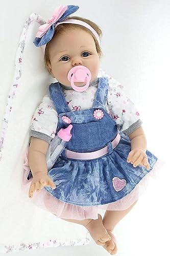 ZIYIUI Reborn muñeca 22Inch 55 cm Hechos a Mano a bebé recién Nacido muñeca renace muñeca Suave Silicona Vinilo muñeca, Muñeca Realista Reborn Juguete