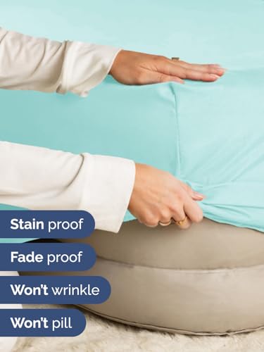 Image of Extra Deep King Fitted Sheet - Single Fitted Sheet Only - Spa Blue | Easily Fits 18 inch to 24 inch Mattress, Soft, Wrinkle Free, Breathable & Comfy, Extra Deep Pockets Hotel Luxury Fitted Sheet