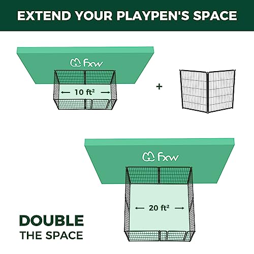 Image of FXW Homeplus Indoor Dog Playpen, 40 inch H, 2 Panels, for Medium & Large Dogs