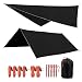 REDCAMP Hammock Rain Fly Waterproof and Lightweight, 10ft Tent Tarp for Camping Backpacking Hiking, Black