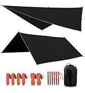 REDCAMP Hammock Rain Fly Camping Tarp Waterproof, 10x10ft Lightweight Backpacking Rain Tarp Shelt...