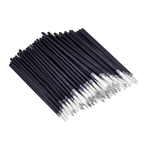 BEZANU Makeup Eye Liner Wands, 100 PCS Eyeliner Brush for Eye Makeup, Eyelashes (3.6in)