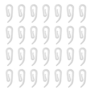 Crochets en Plastique Blanc pour Rideaux Redamancy - 100 pcs (Occasion Très Bon)